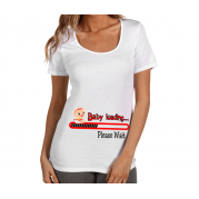 Тениска за бременни **** Baby loading в червен цвят