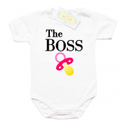 Забавно бебешко боди The BOSS