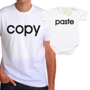 Комплект със забавен надпис  Copy/Paste  